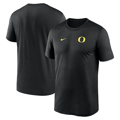 T-shirt Nike Legend Dri-FIT noir pour homme, Oregon Ducks 2025 Sideline, petit logo