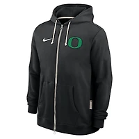 Sweat à capuche Nike noir Oregon Ducks 2025 Sideline Standard Issue Dri-FIT pour homme avec fermeture éclair intégrale