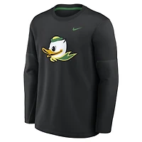 Haut à manches longues Therma-FIT pour homme Nike Green Oregon Ducks 2026 Sideline Coaches