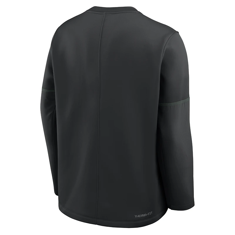 Men's Nike Oregon Ducks 2026 Sideline Coaches Therma-FIT Long Sleeve Top