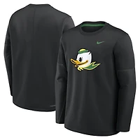 Haut à manches longues Therma-FIT pour homme Nike Green Oregon Ducks 2026 Sideline Coaches