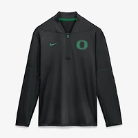 Pull Nike Oregon Ducks 2026 Sideline mi-lourd à demi-zip et technologie Dri-FIT pour homme, vert