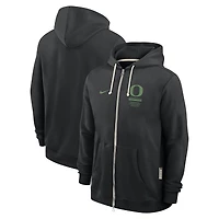 Sweat à capuche zippé Nike vert Oregon Ducks 2026 Sideline Standard Issue Dri-FIT pour homme