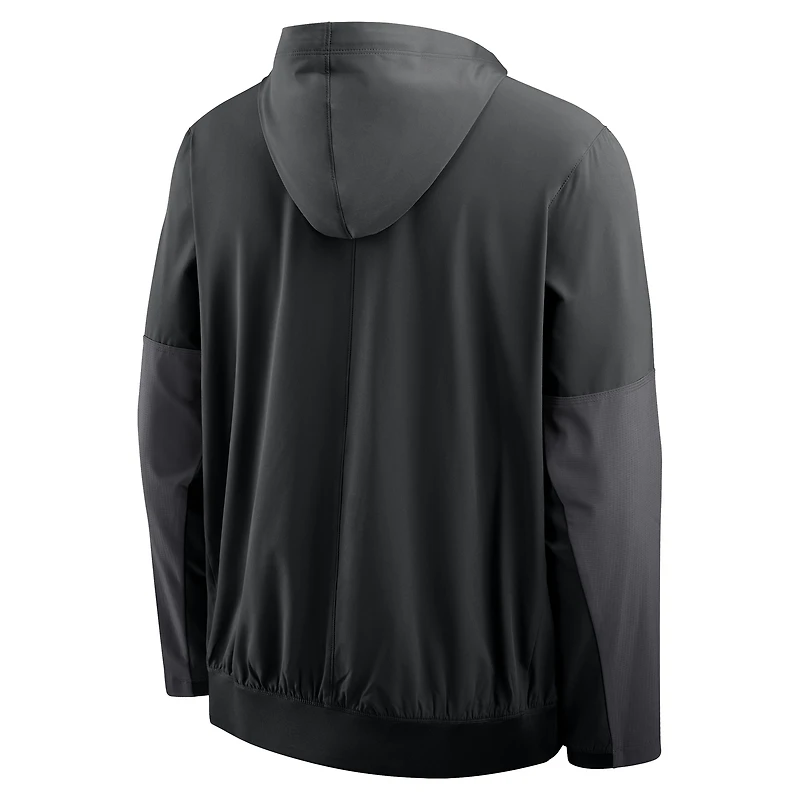 Veste à capuche Nike noire Oregon Ducks demi-zip pour homme