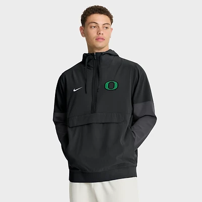 Veste à capuche Nike noire Oregon Ducks demi-zip pour homme