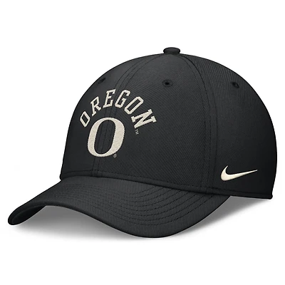 Casquette Nike Flex noire pour homme Oregon Ducks Campus Prep Chained & Arched Swooshflex