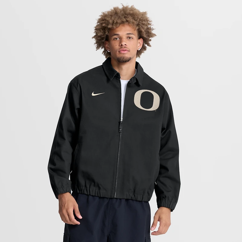 Veste en sergé zippée Nike Oregon Ducks Local noire pour homme