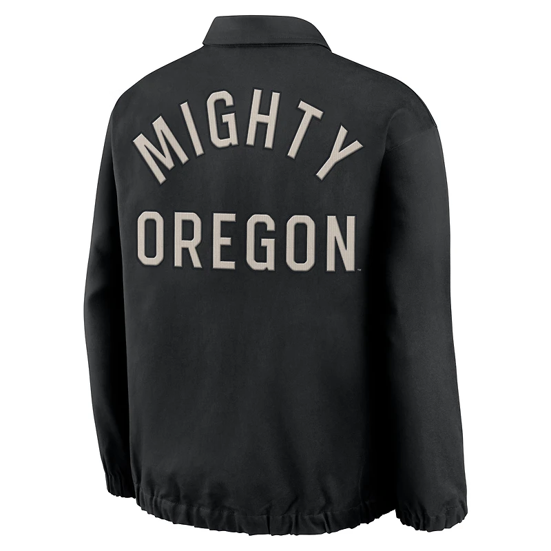 Veste en sergé zippée Nike Oregon Ducks Local noire pour homme