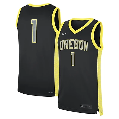 Maillot de basketball réplique alternatif Nike noir Oregon Ducks n° 1 pour homme