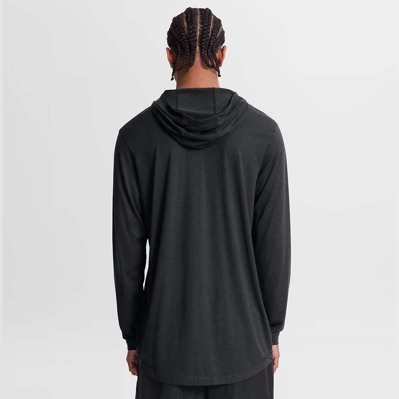 Men's Nike Black Oregon Ducks Primetime Arch Tri-Blend Dri-FIT Long Sleeve Hooded T-Shirt