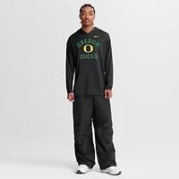 Men's Nike Black Oregon Ducks Primetime Arch Tri-Blend Dri-FIT Long Sleeve Hooded T-Shirt