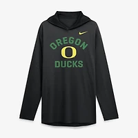 Men's Nike Black Oregon Ducks Primetime Arch Tri-Blend Dri-FIT Long Sleeve Hooded T-Shirt