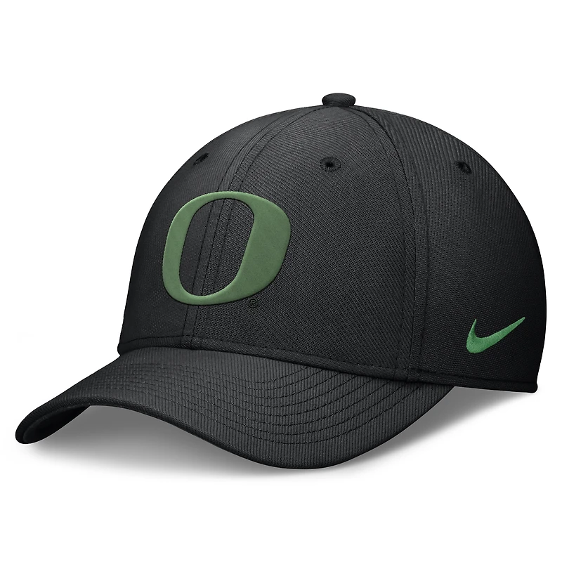 Men's Nike Black Oregon Ducks Rise Swoosh Dri-FIT Flex Hat