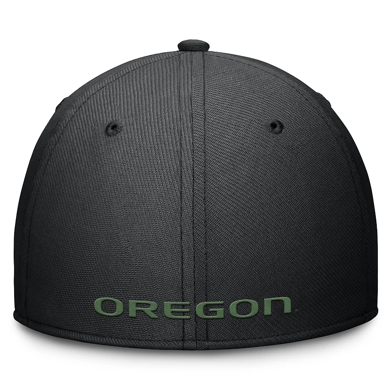 Casquette Nike Oregon Ducks Rise Swoosh Dri-FIT Flex noire pour homme