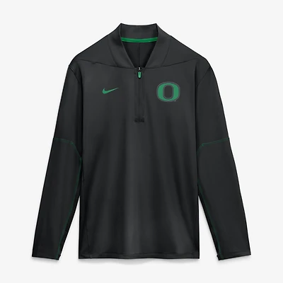 Men's Nike Oregon Ducks Sideline Dri-FIT Long Sleeve Half-Zip Pullover