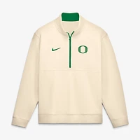 Men's Nike Cream Oregon Ducks Primetime Club Fleece Half-Zip Pullover