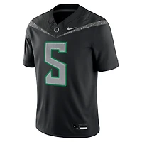 Maillot de football Nike Dante Moore noir domicile des Oregon Ducks pour homme