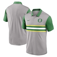 Polo Nike Vapor Dri-FIT gris/vert pour homme des Oregon Ducks