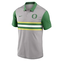 Polo Nike Vapor Dri-FIT gris/vert pour homme des Oregon Ducks