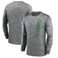 Men's Nike Oregon Ducks 2024 Sideline Velocity Performance Long Sleeve T-Shirt