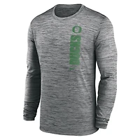 Men's Nike Oregon Ducks 2024 Sideline Velocity Performance Long Sleeve T-Shirt