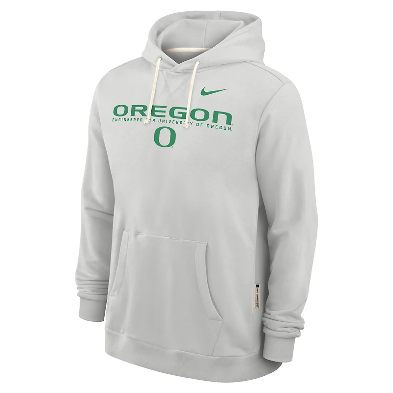 Sweat à capuche Nike gris Oregon Ducks 2025 Sideline Standard Issue Dri-FIT pour homme