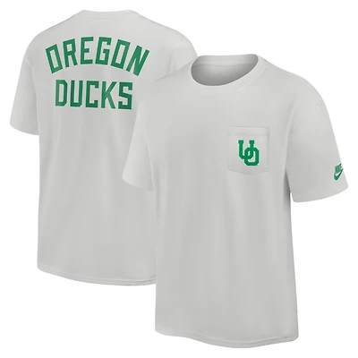 T-shirt Nike gris Oregon Ducks Legacy 2-Hit Max90 Pocket pour homme