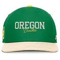 Men's Nike Green/Cream Oregon Ducks Pro Legacy Script Snapback Hat