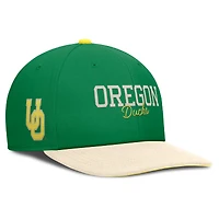 Men's Nike Green/Cream Oregon Ducks Pro Legacy Script Snapback Hat