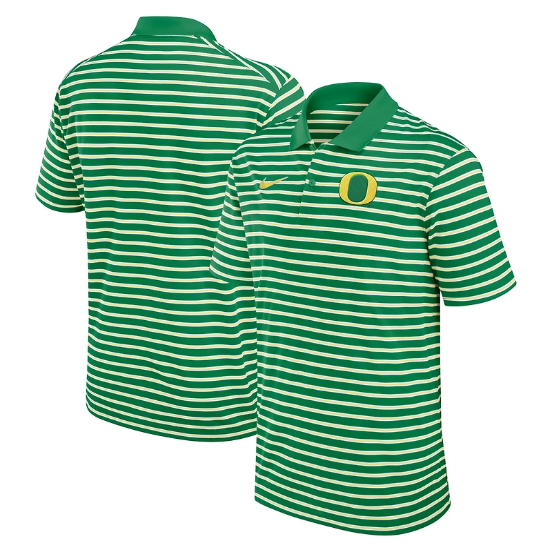Men's Nike Green/White Oregon Ducks Primetime Victory Striped Dri-FIT Polo