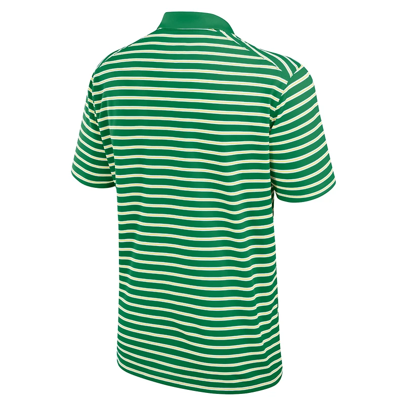 Polo Nike Dri-FIT rayé Primetime Victory des Oregon Ducks pour homme, vert/blanc
