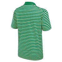 Polo Nike Dri-FIT rayé Primetime Victory des Oregon Ducks pour homme, vert/blanc