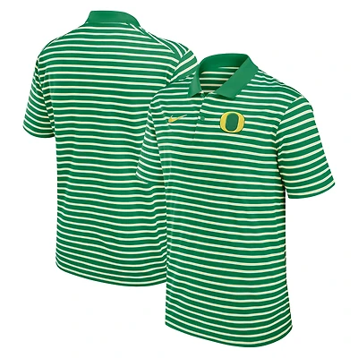 Men's Nike Green/White Oregon Ducks Primetime Victory Striped Dri-FIT Polo