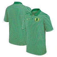 Men's Nike Green/White Oregon Ducks Primetime Victory Striped Dri-FIT Polo