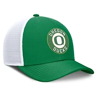 Men's Nike Green/White Oregon Ducks Rise Primetime Performance Trucker Adjustable Hat