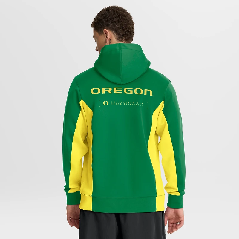 Men's Nike Green/Yellow Oregon Ducks Dri-FIT Game Full-Zip Hoodie Jacket