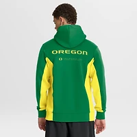 Men's Nike Green/Yellow Oregon Ducks Dri-FIT Game Full-Zip Hoodie Jacket