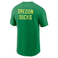 Men's Nike Green Oregon Ducks 2-Hit Stacked T-Shirt