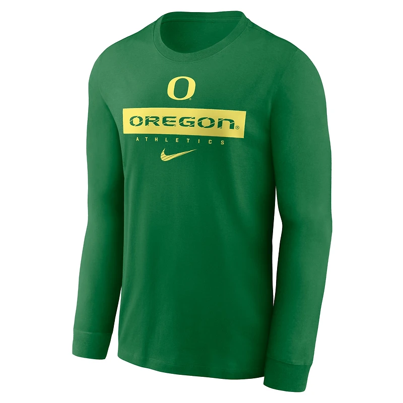 T-shirt à manches longues Nike Oregon Ducks 2024 Sideline Legend Performance pour homme Vert