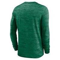 T-shirt à manches longues Nike Sideline Velocity Performance pour homme, vert, Oregon Ducks 2024