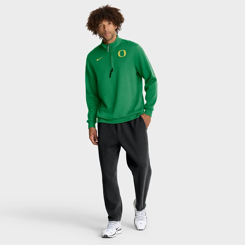 Pull Nike vert Oregon Ducks 2025 Coaches Premium Dri-FIT à demi-zip pour homme
