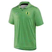 Men's Nike Green Oregon Ducks 2025 Coaches Premium Tour Stripe Dri-FIT Polo