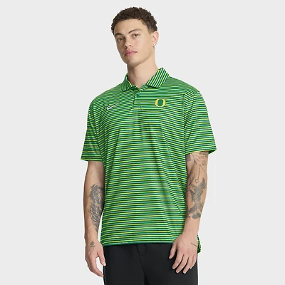 Polo Nike vert Oregon Ducks 2025 Coaches Premium Tour Stripe Dri-FIT pour homme