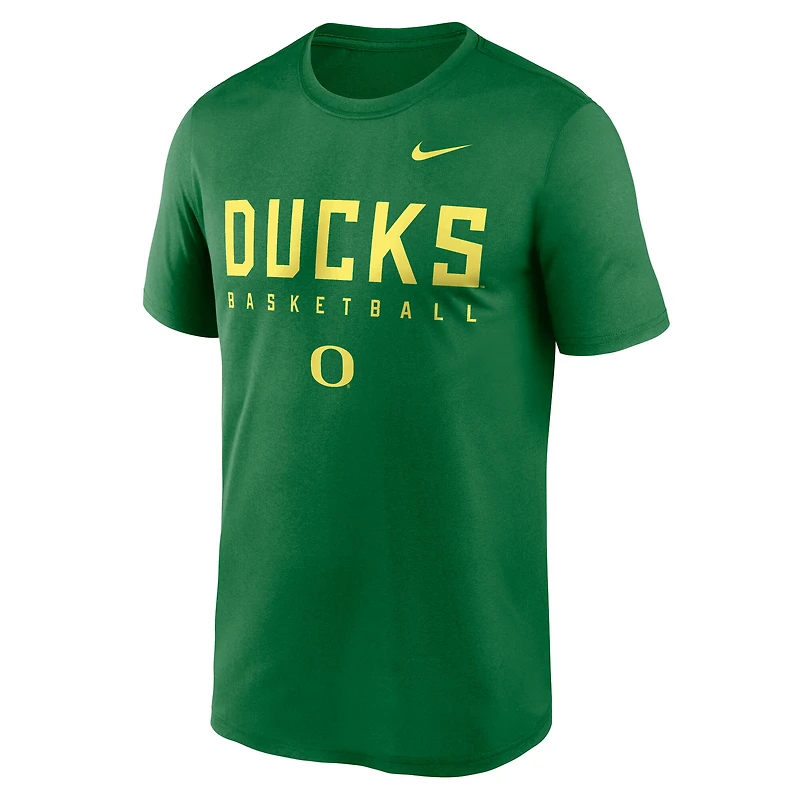 Men's Nike Green Oregon Ducks 2025 Courtside Basketball Legend Dri-FIT T-Shirt