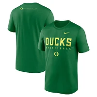 Men's Nike Green Oregon Ducks 2025 Courtside Basketball Legend Dri-FIT T-Shirt