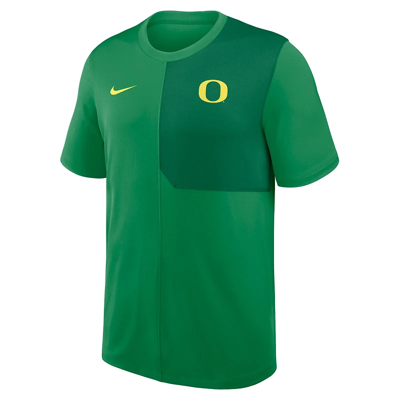 Maillot d'entraîneur Nike vert Oregon Ducks 2025 Sideline UV Dri-FIT pour homme