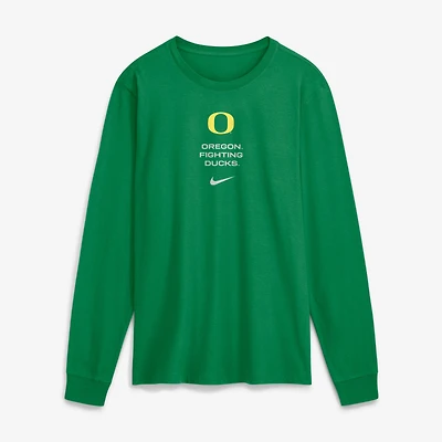 Men's Nike Green Oregon Ducks 2026 Sideline Dri-FIT Long Sleeve T-Shirt