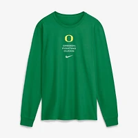 Men's Nike Green Oregon Ducks 2026 Sideline Dri-FIT Long Sleeve T-Shirt