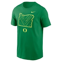 Men's Nike Green Oregon Ducks Campus State Shape T-Shirt