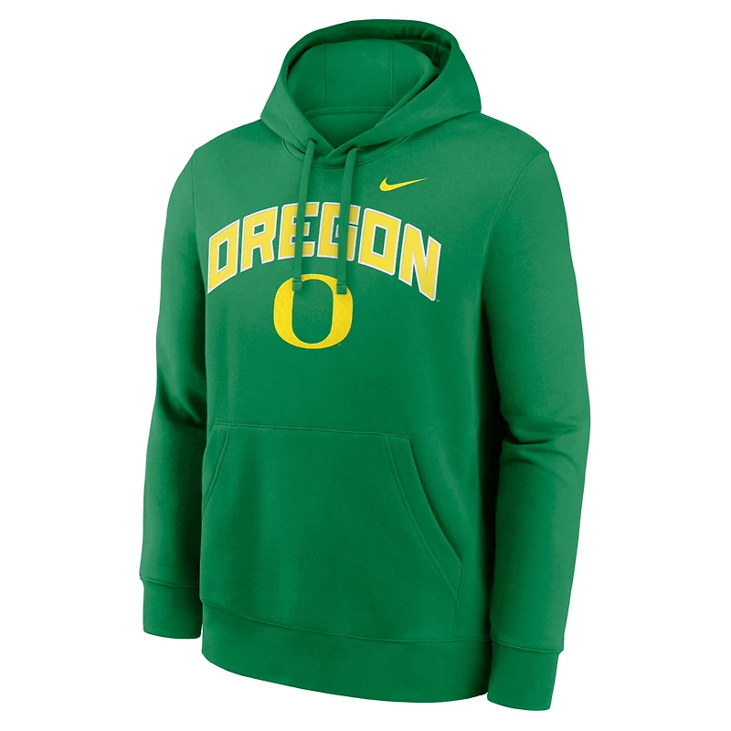 Men's Nike Green Oregon Ducks Club Fleece Arch Pullover Hoodie